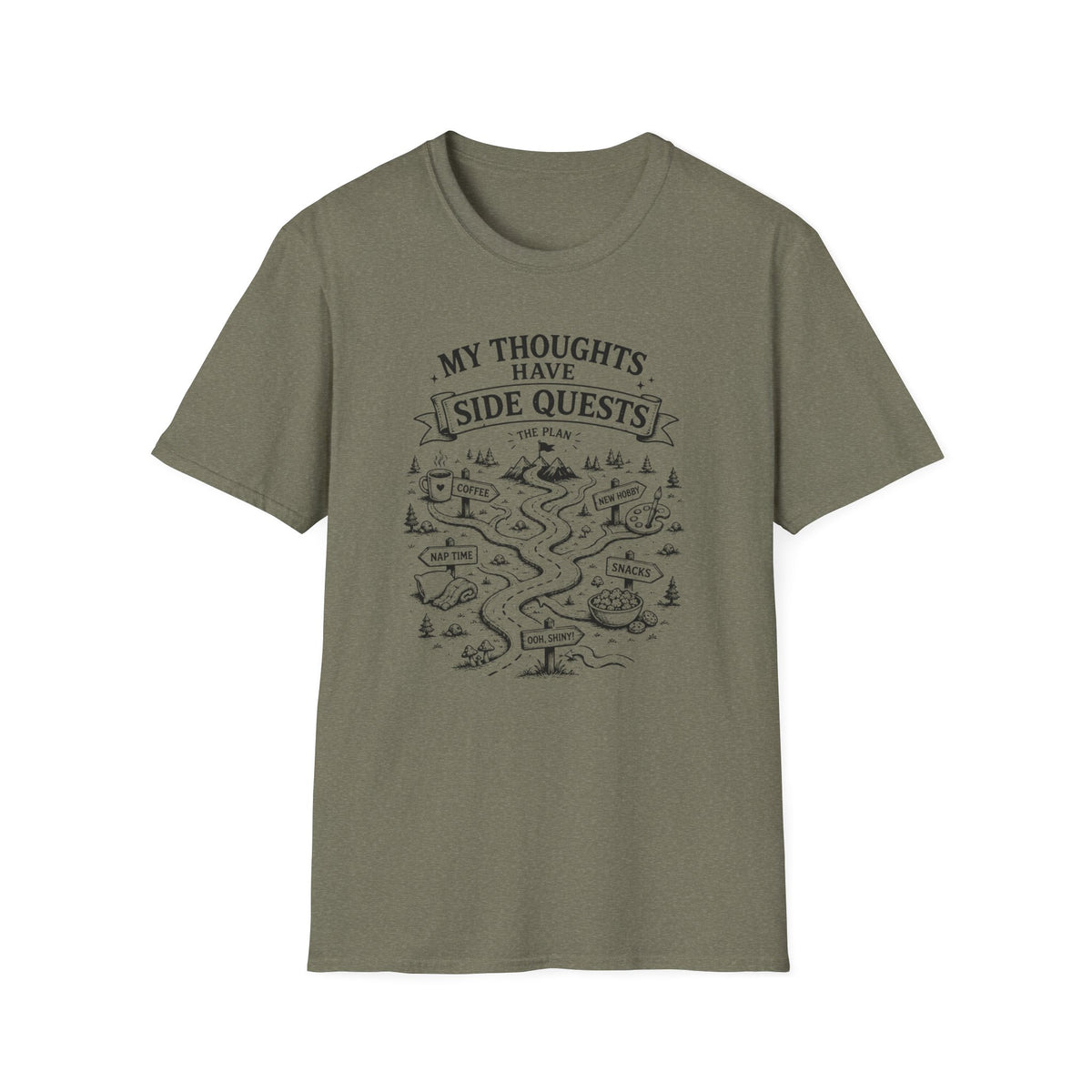 My Thoughts Have Side Quests T-Shirt