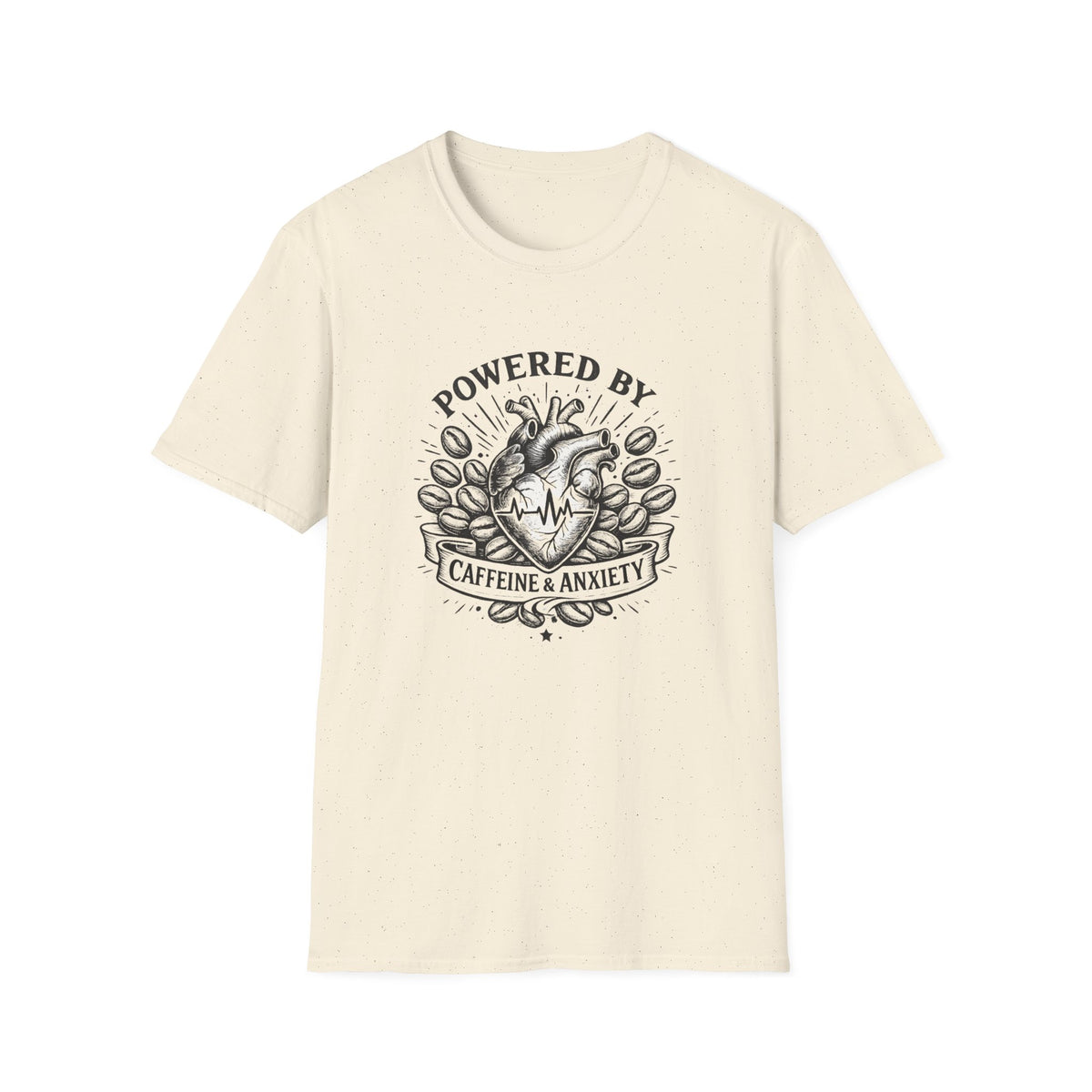 Powered By Caffeine & Anxiety T-Shirt