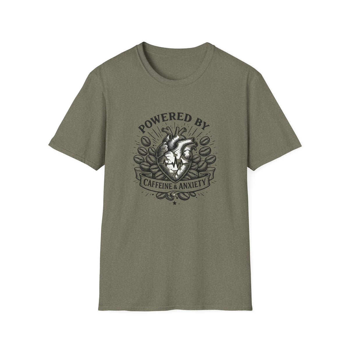 Powered By Caffeine & Anxiety T-Shirt