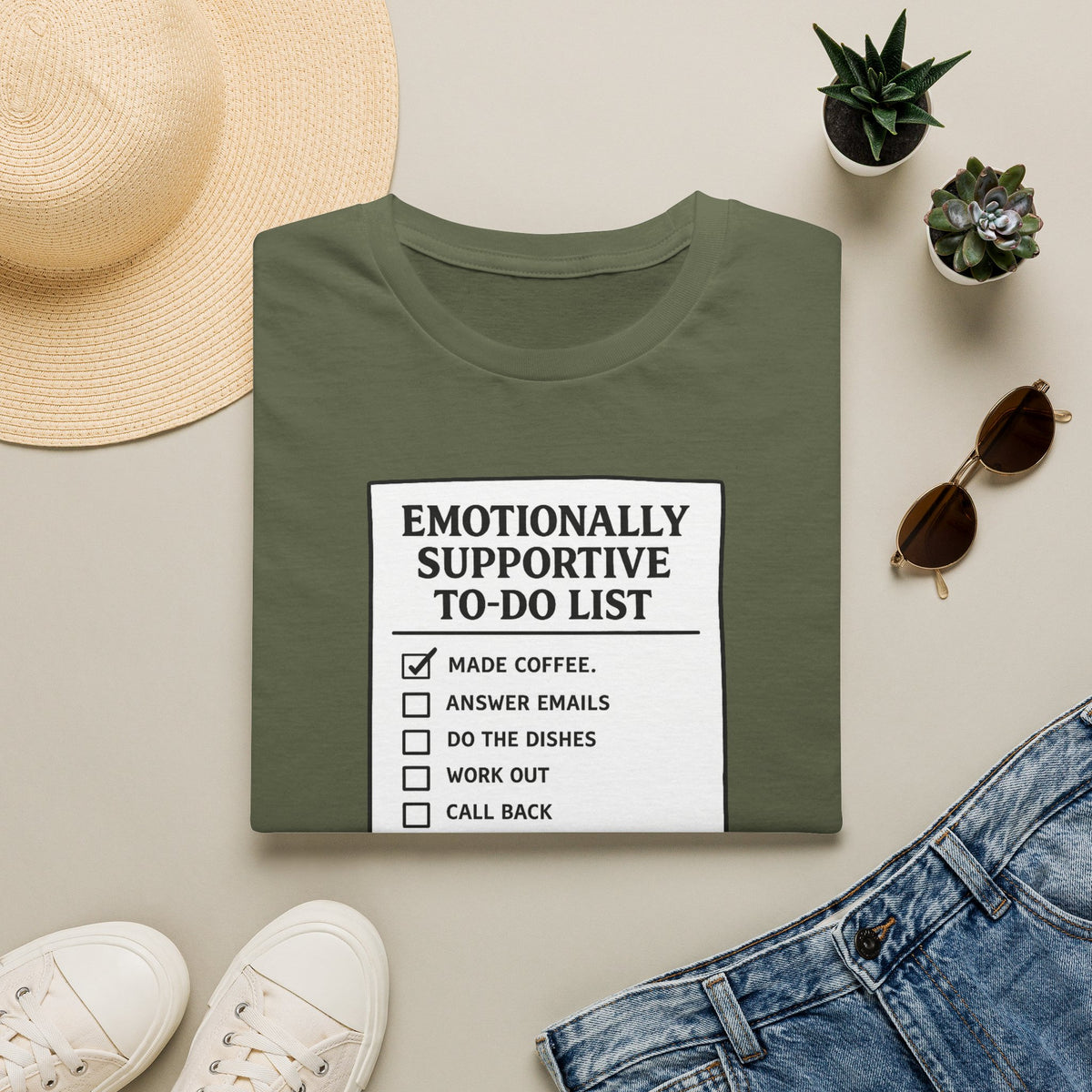Emotionally Supportive To Do List T-Shirt