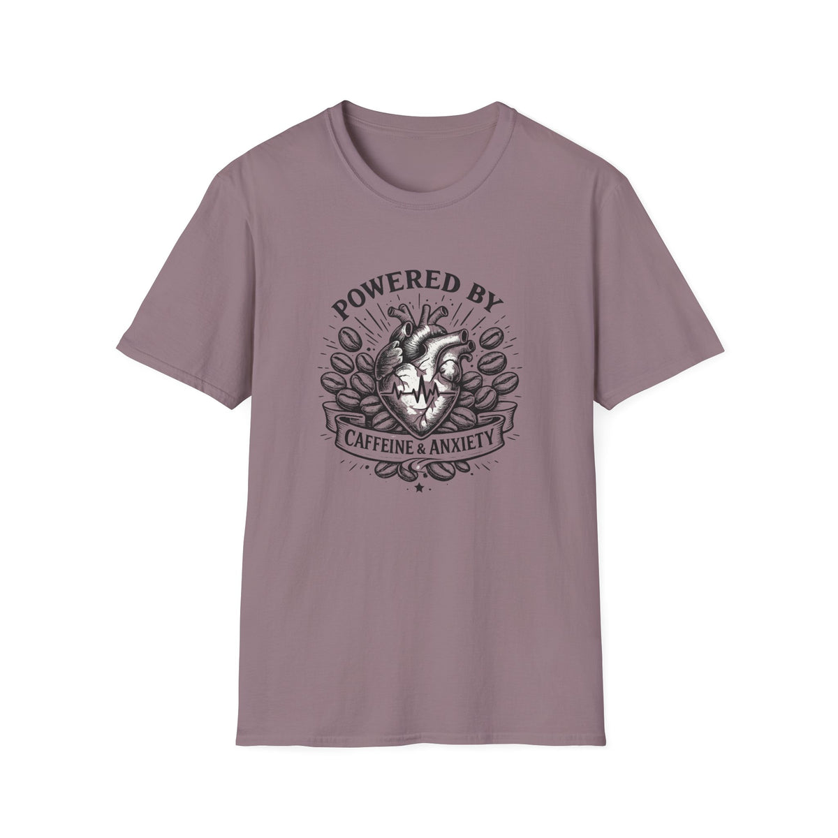 Powered By Caffeine & Anxiety T-Shirt