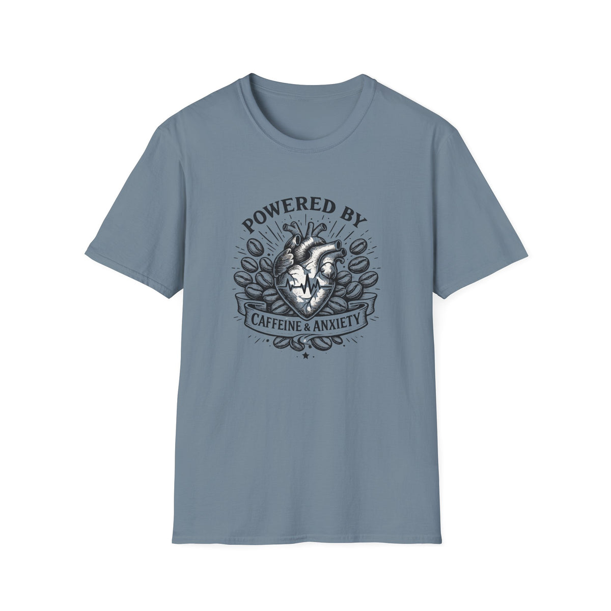Powered By Caffeine & Anxiety T-Shirt