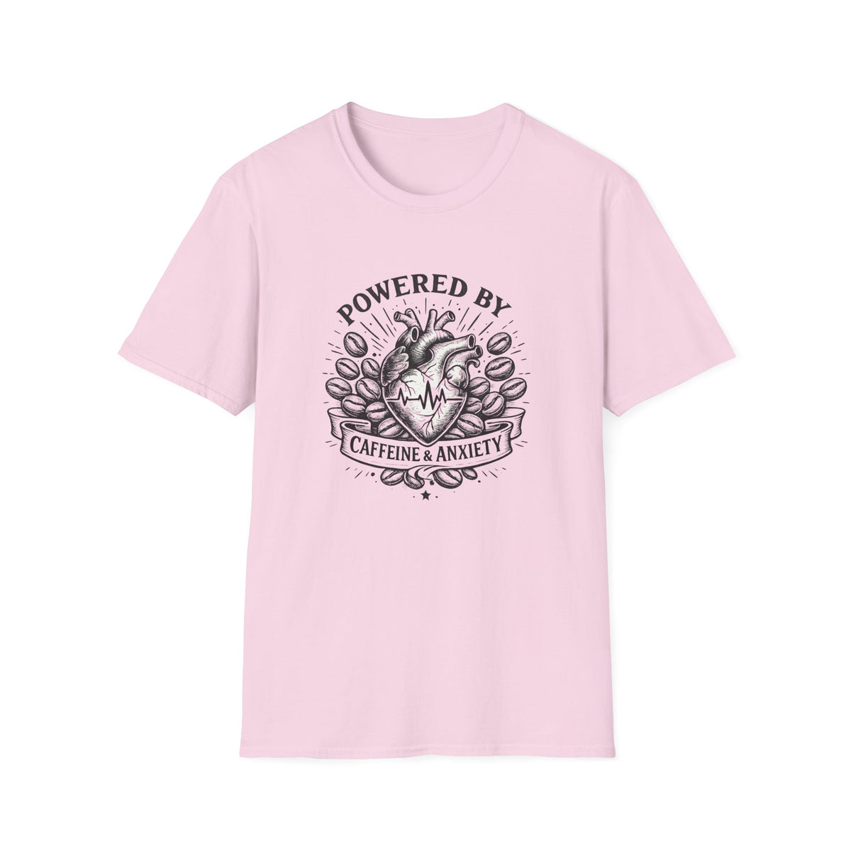 Powered By Caffeine & Anxiety T-Shirt