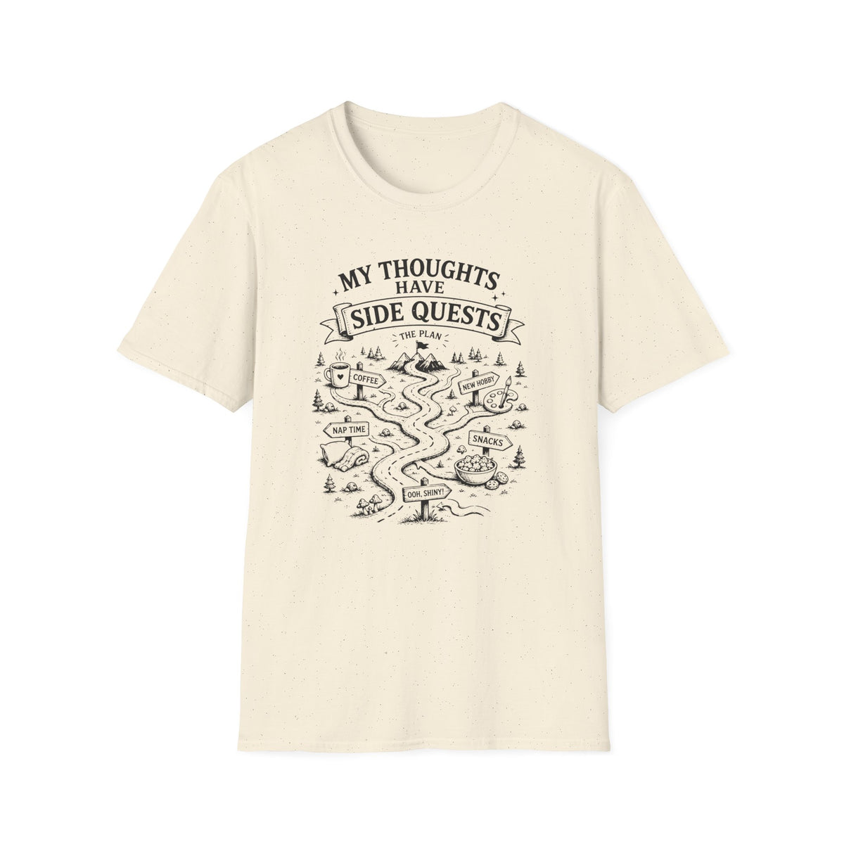 My Thoughts Have Side Quests T-Shirt