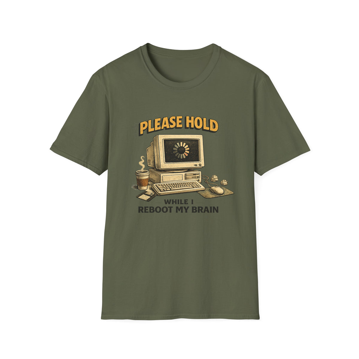 Please Hold While I Reboot My Brain T-Shirt
