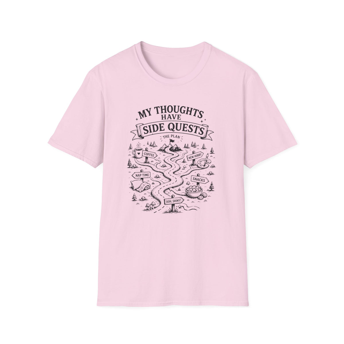 My Thoughts Have Side Quests T-Shirt