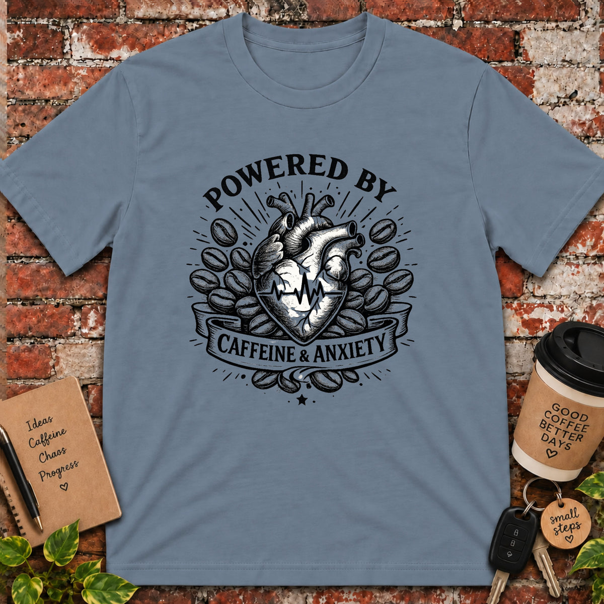 Powered By Caffeine & Anxiety T-Shirt
