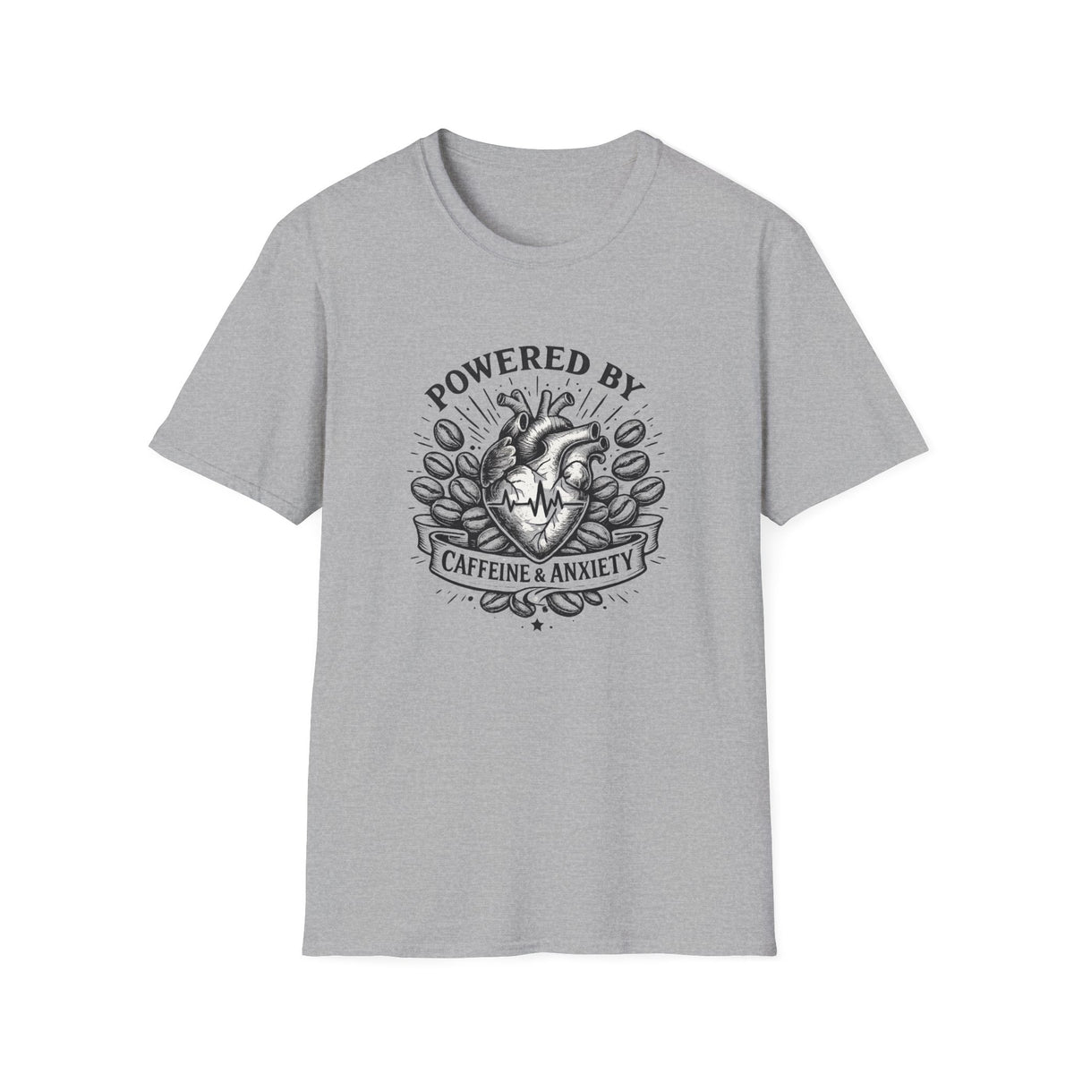 Powered By Caffeine & Anxiety T-Shirt