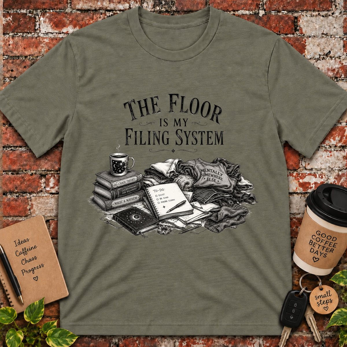 The Floor is My Filing System T-Shirt
