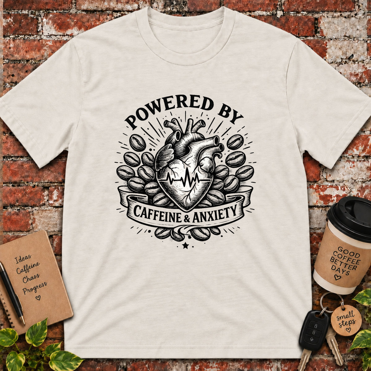 Powered By Caffeine & Anxiety T-Shirt