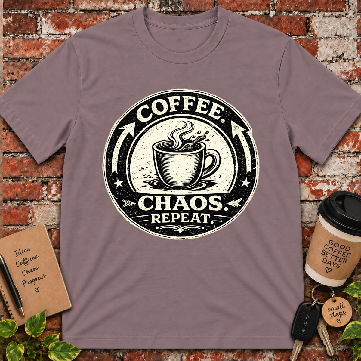 Coffee. Chaos. Repeat. T-Shirt
