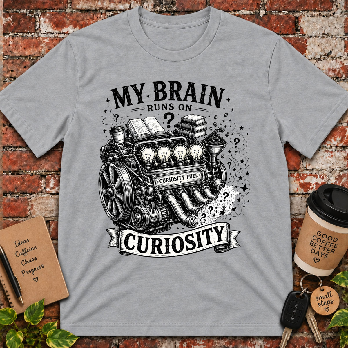 My Brain Runs on Curiosity T-Shirt