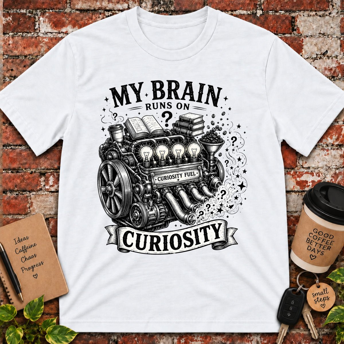 My Brain Runs on Curiosity T-Shirt